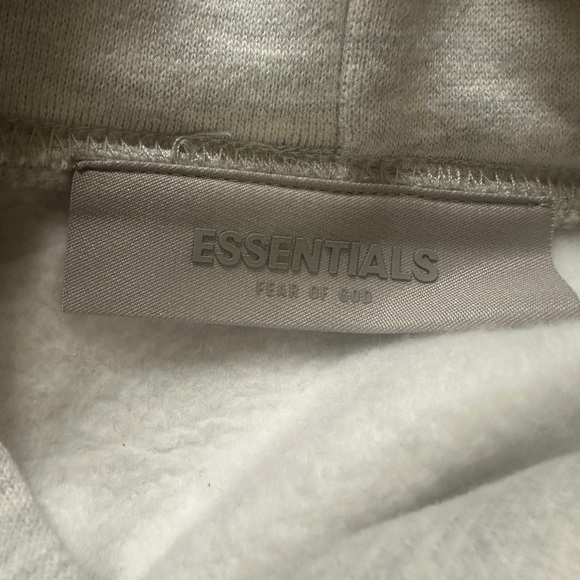 Essentials light grey hoodie “light oatmeal” small - Picture 6 of 6